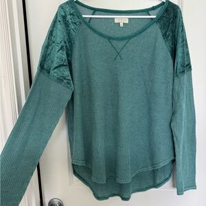 Lucky Brand Green Waffle Knit